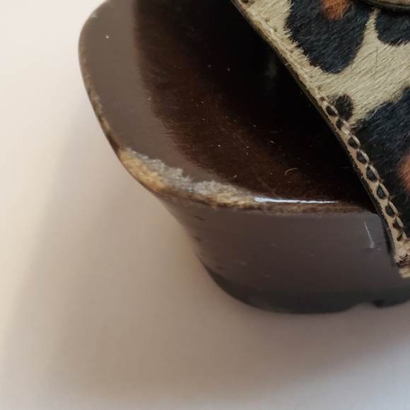 Donna Karen Pony hair animal print slingback sandals. Sz 39.5. - Picture 5 of 12